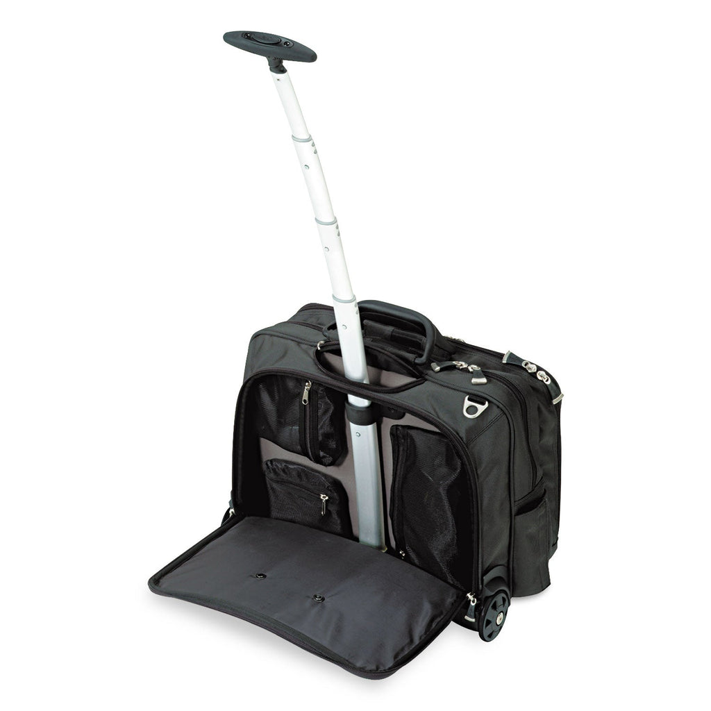 Kensington Contour Rolling Laptop Case, Fits Devices Up to 17", Ballistic Nylon, 17.5 x 9.5 x 13, Black