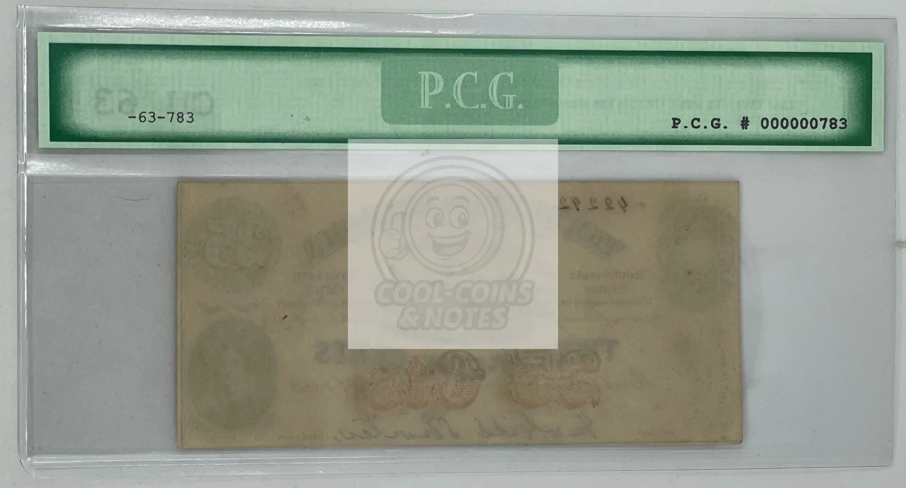 1863 25 Cents State of Alabama SN 42242 CU 63 PCG Banknote