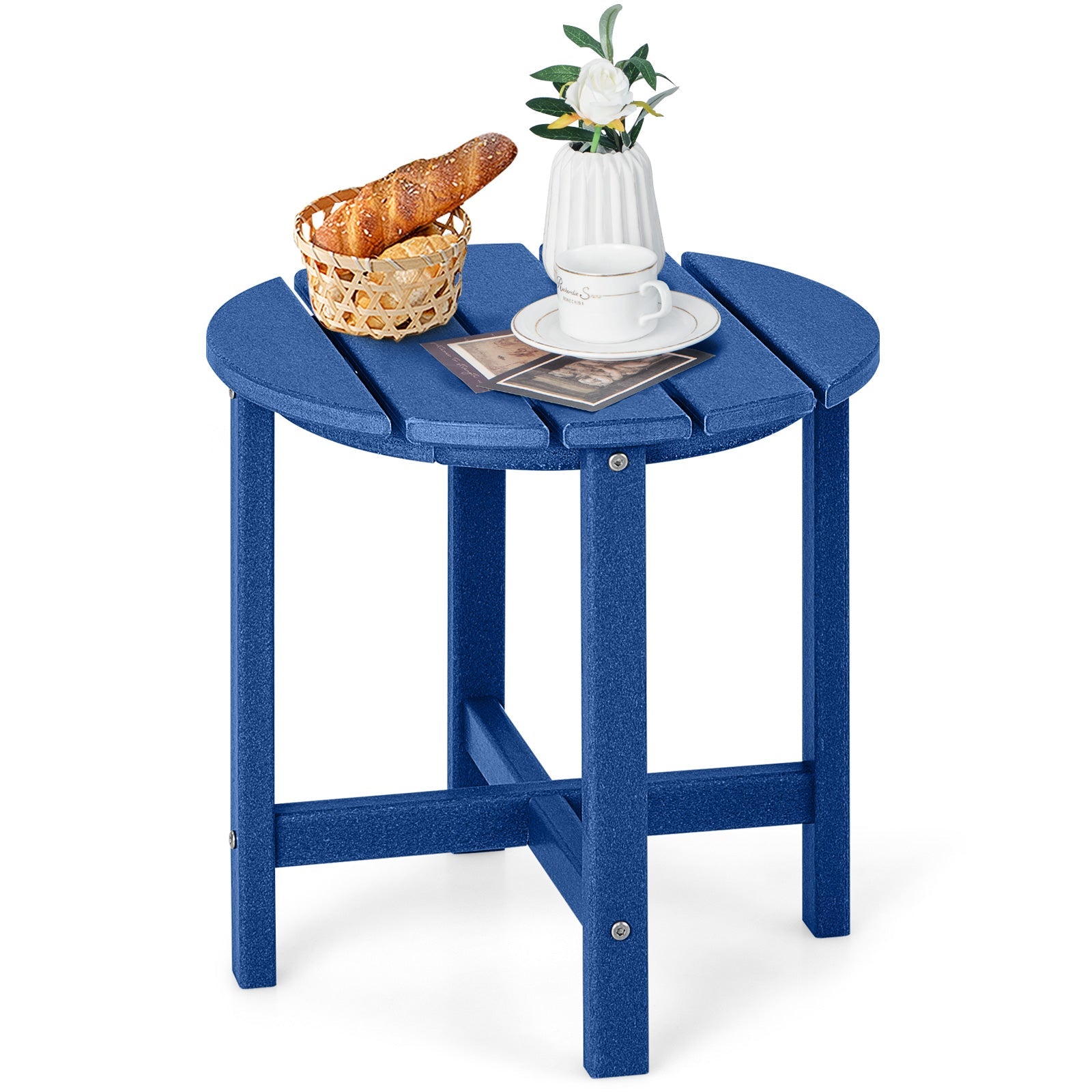 18 Inch Round Weather-Resistant Adirondack Side Table