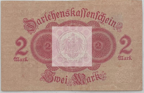 1914 Germany 2 Mark P54 Used World Currency Banknote