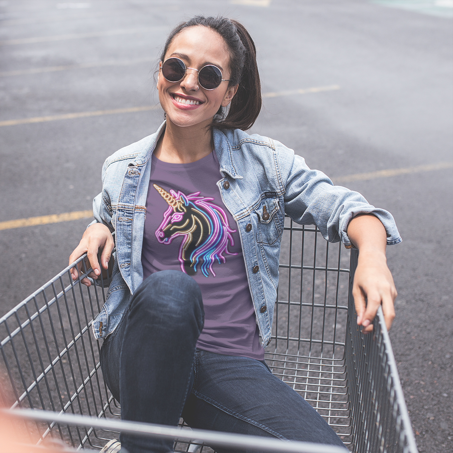 Unicorn Neon Graphic T-Shirt - Magical Tee for Festival & Everyday Wear
