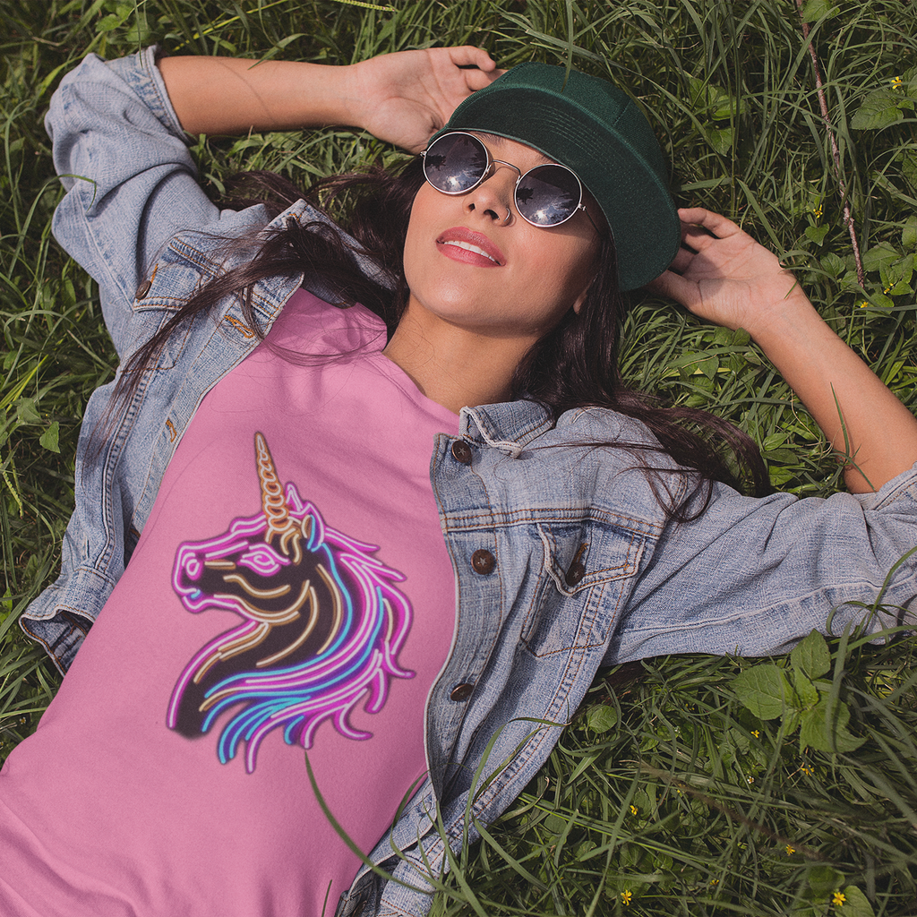 Unicorn Neon Graphic T-Shirt - Magical Tee for Festival & Everyday Wear