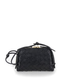 Bottega Veneta Women Crossbody Bag 'Concert' With Intreccio Motif In Black Leather For Women