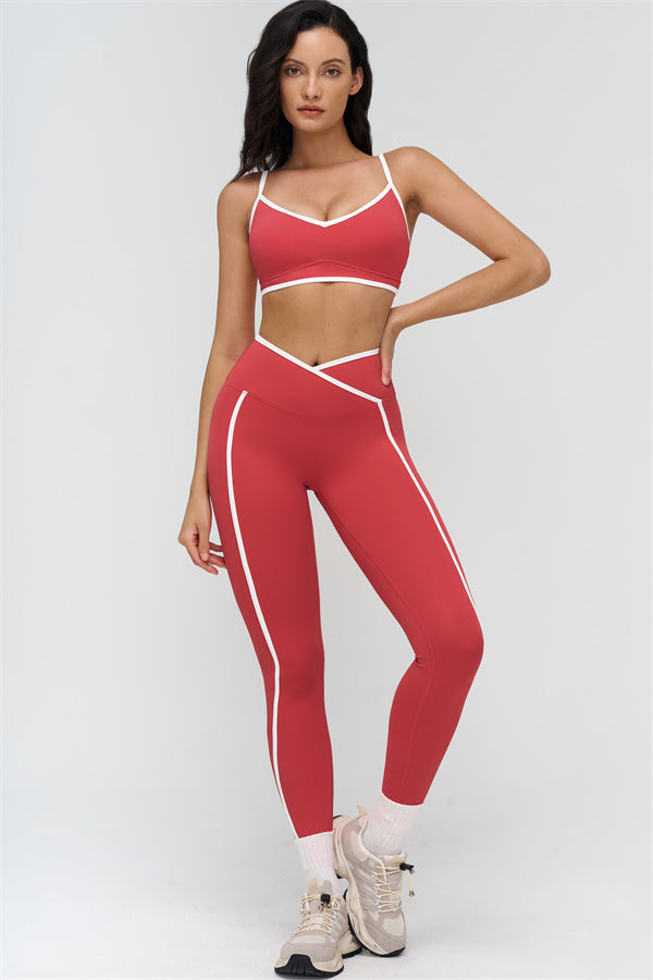 The Crave Contrast Sports Bra Leggings 2-Piece Set