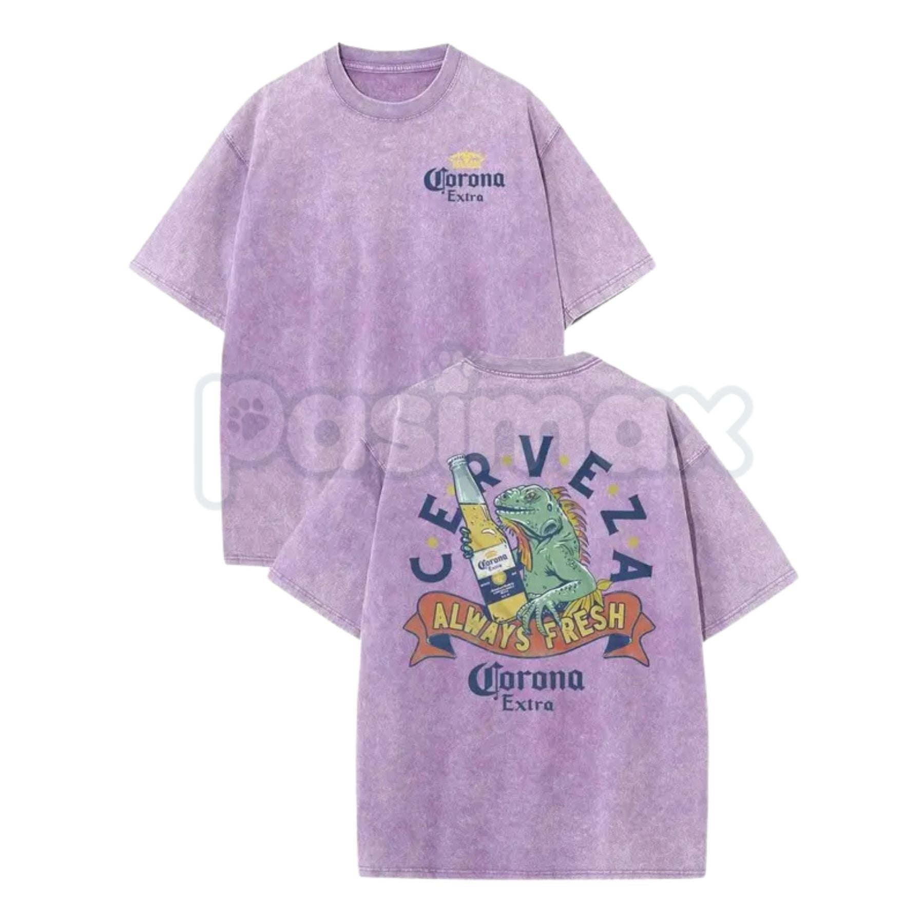 Corona Extra Always Fresh Vintage Washed T-Shirt – Retro Beer Graphic Tee, Lightweight Cotton Summer Lifestyle Top