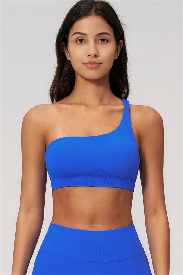 The Empower One-Shoulder Sports Bra Shorts 2-Piece Set