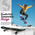 Skateboards for Beginners, 31 x 8 inch Complete Skateboard for Kids Teens Adults, 7 Layer Canadian Maple Double Kick Deck Concave Cruiser Trick Skateboard with Multifunction Skate T-Tool, Skateboard Accessories, Skate Tool And Bearings