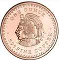 1 oz Aztec calendar copper round