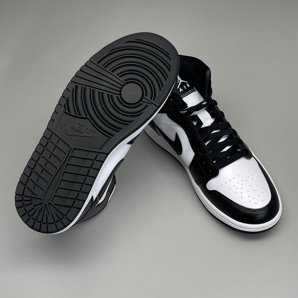 NIKE AIR JORDAN 1 Mid Panda Shoe Women's Sz 10.5 Black / White DV0991-101 (New)