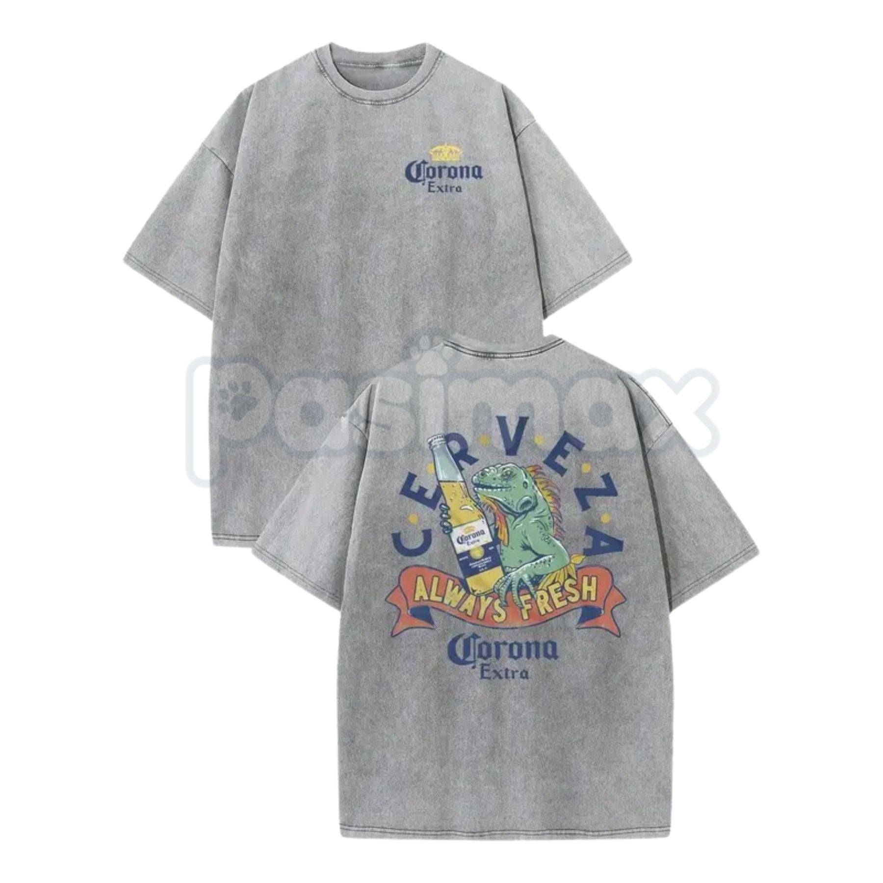 Corona Extra Always Fresh Vintage Washed T-Shirt – Retro Beer Graphic Tee, Lightweight Cotton Summer Lifestyle Top