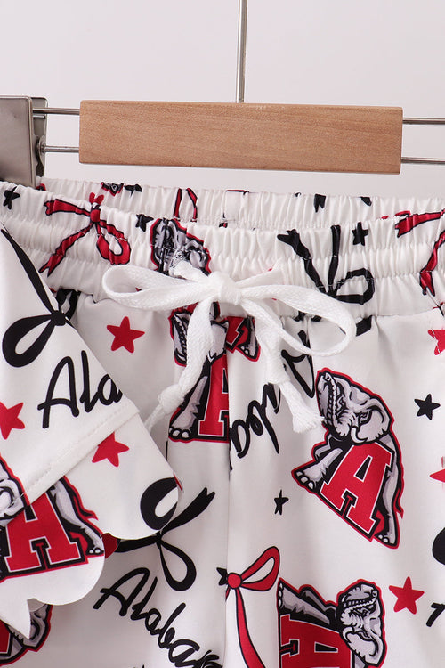 Alabama scalloped shorts set