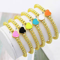 4mm Gold Hematite Heart bracelet, sku#EF149