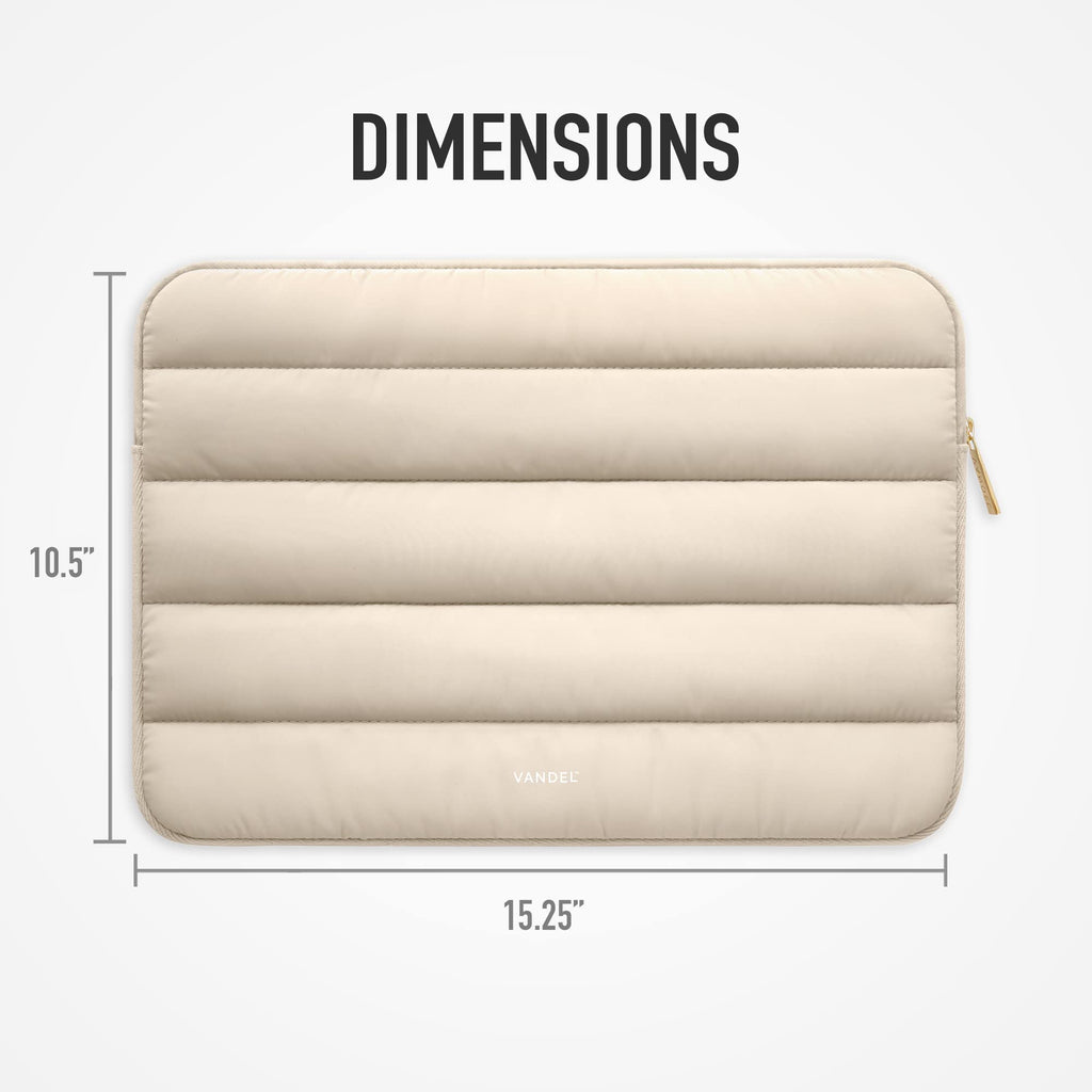 Vandel - The Original Puffy Laptop Sleeve 15-16 Inch Sleeve / Case Cover Sand