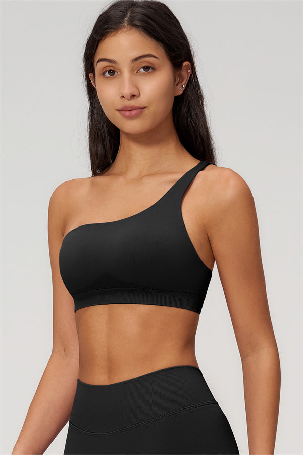 The Empower One-Shoulder Sports Bra Shorts 2-Piece Set