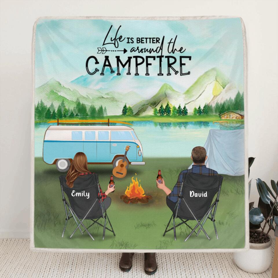 Perosonalized Camping Blanket - Gift for whole family, camping lovers - Happy Camper