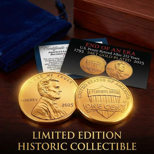 America’s Last Penny: 24KT Gold-Plated Penny with Certificate