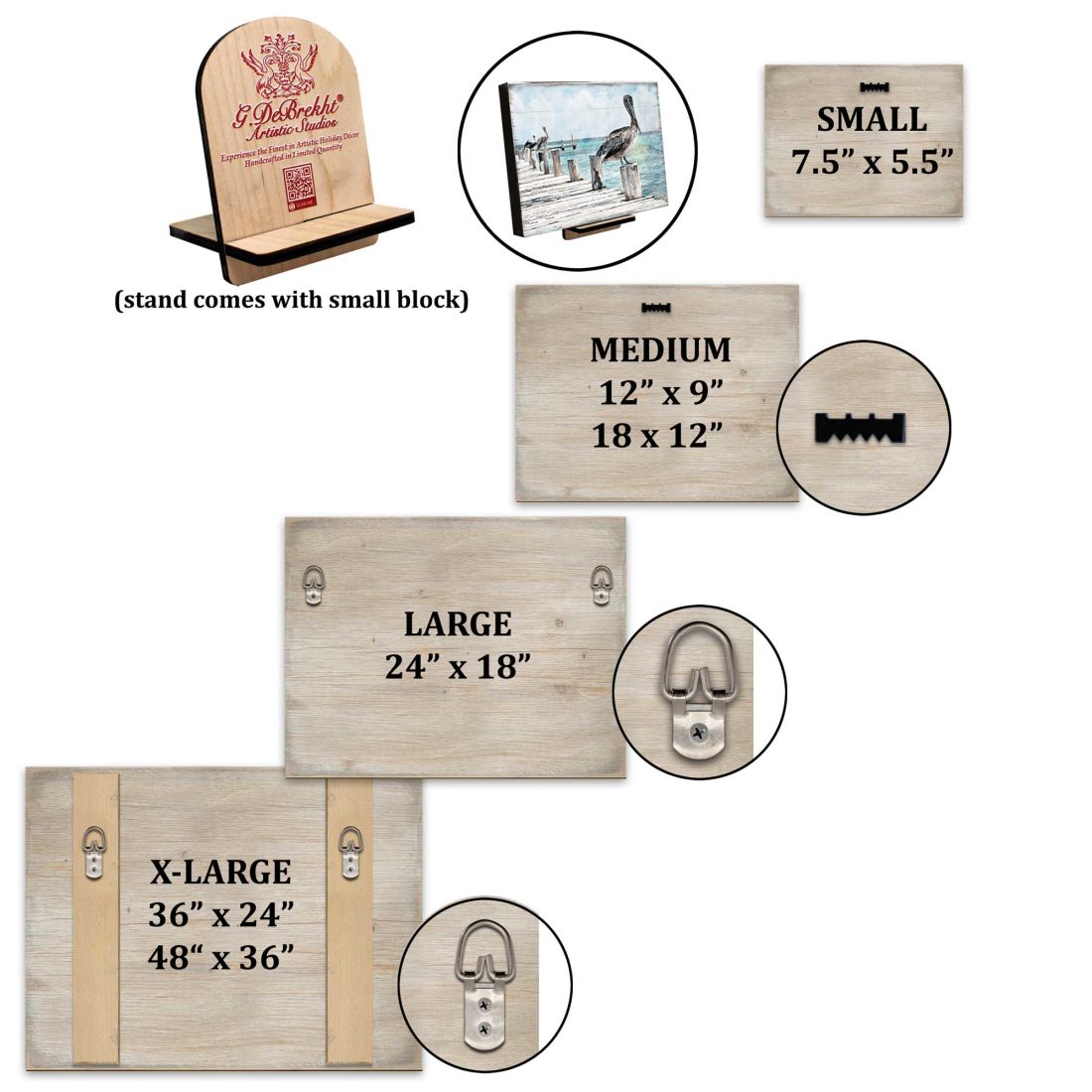 Cool Winds Father Winter Animals Wooden Wall Art by J. Bergsma - Nature Wildlife Décor  - 8592862BP-JB