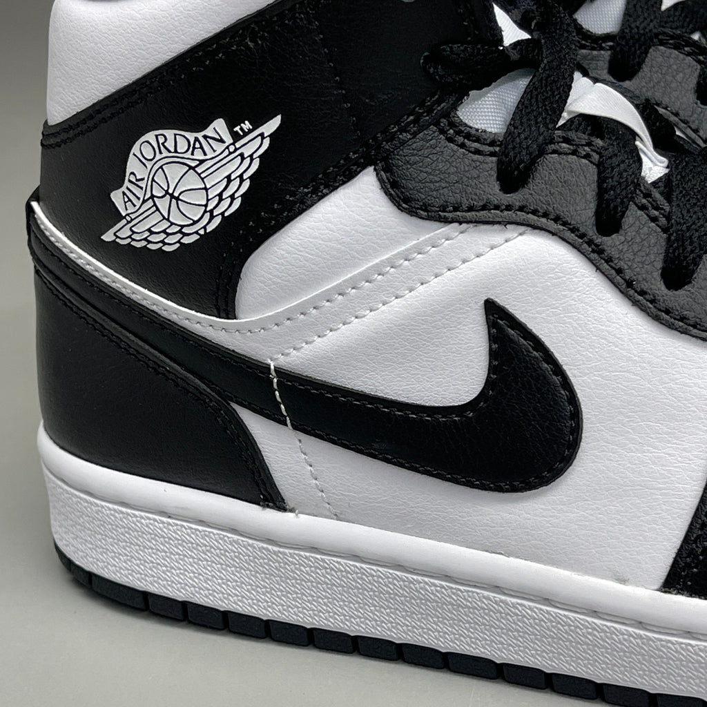 NIKE AIR JORDAN 1 Mid Panda Shoe Women's Sz 10.5 Black / White DV0991-101 (New)