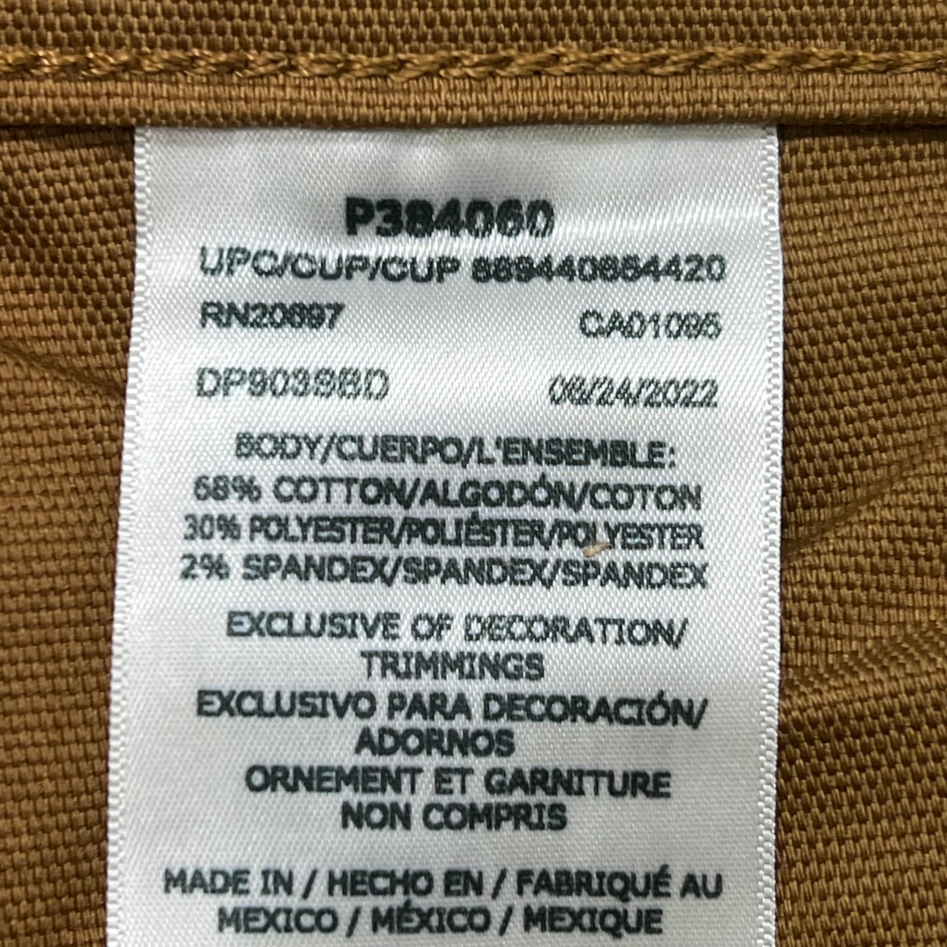 DICKIES Flex Regular Fit Double Knee Pant Men's Sz 42X32 Stonewashed Brown Duck