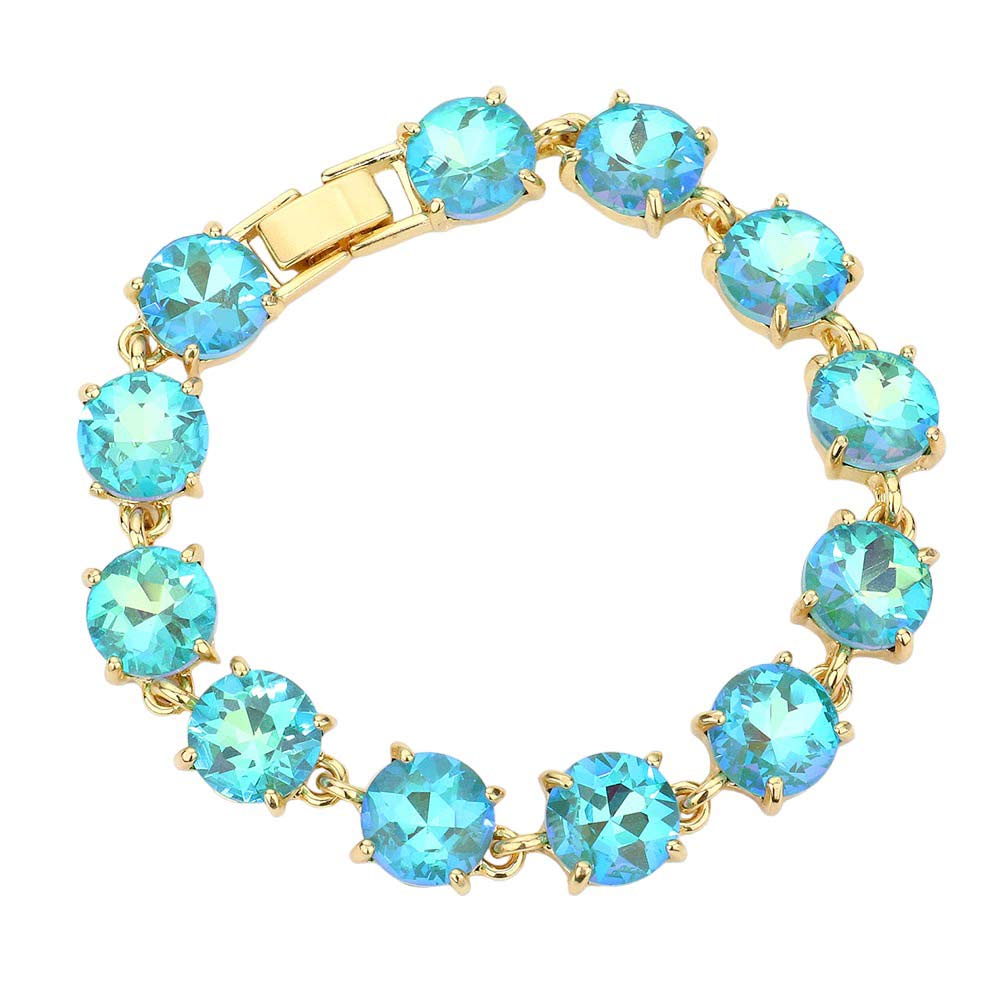Round Stone Link Evening Bracelet