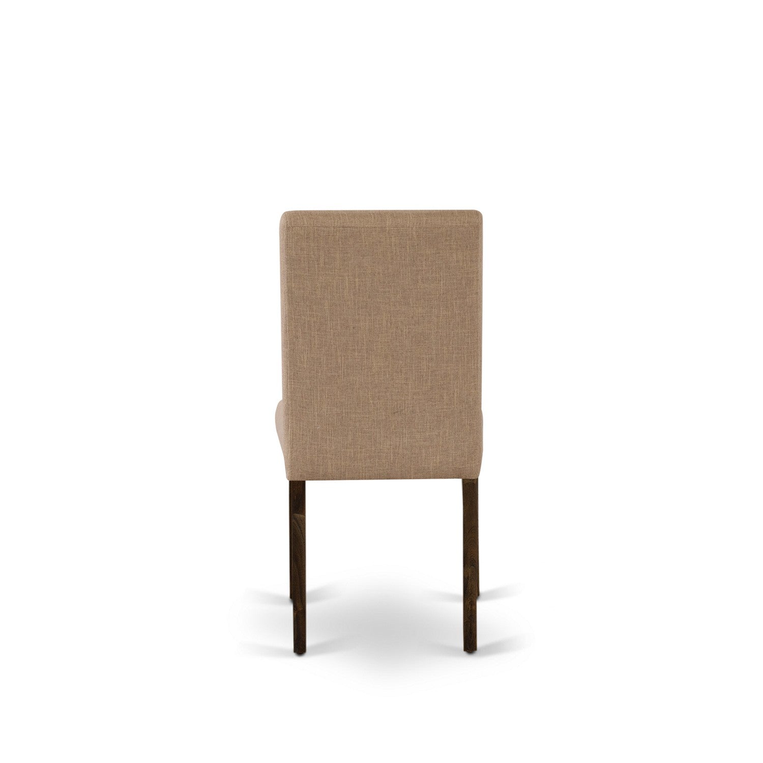 EAST WEST FURNITURE - CNAB5-77-47 - 5-Pc Dining Room Set- 4 Parson Dining Chairs and Kitchen Dining Table - Light Sable Linen Fabric Seat and Stylish Chair Back (Distressed Jacobean Finish)
