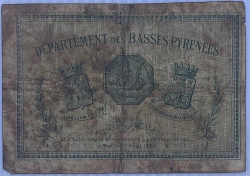1918 France 50 Centimes Circulated World Banknote
