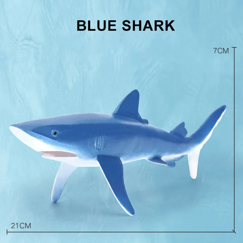 Simulation Marine Sea Life Whale Figurines Shark Cachalot Action Figures Ocean Animal Model Dolphin Hammerhead Educational Toys