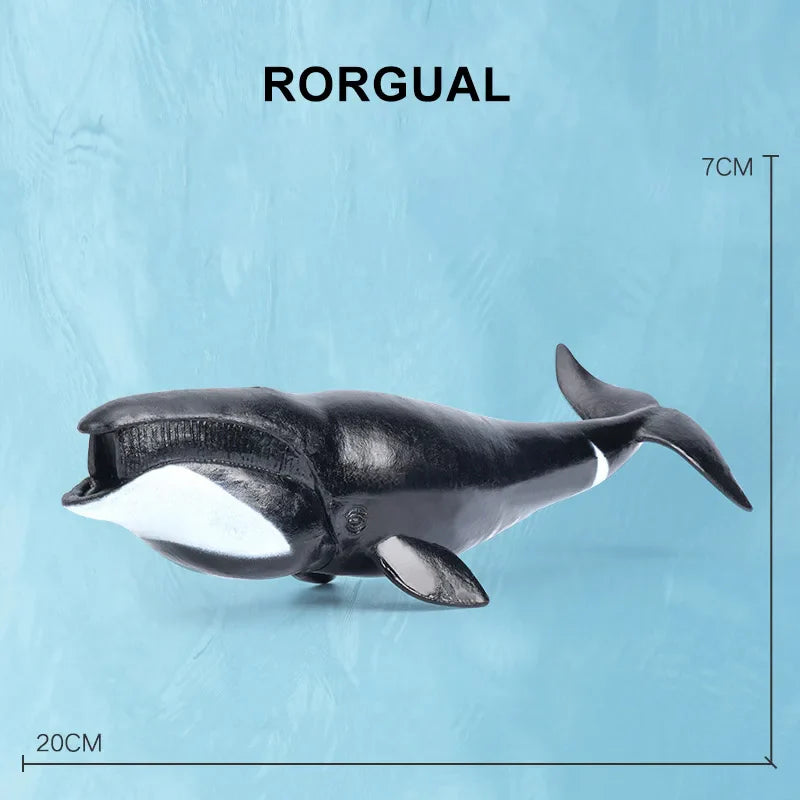 Simulation Marine Sea Life Whale Figurines Shark Cachalot Action Figures Ocean Animal Model Dolphin Hammerhead Educational Toys