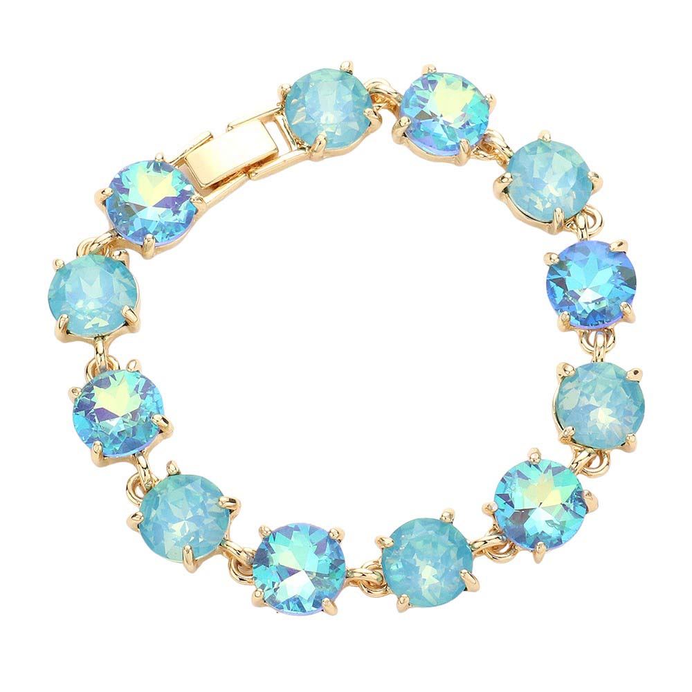 Round Stone Link Evening Bracelet