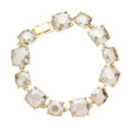 Cushion Square Stone Link Evening Bracelet