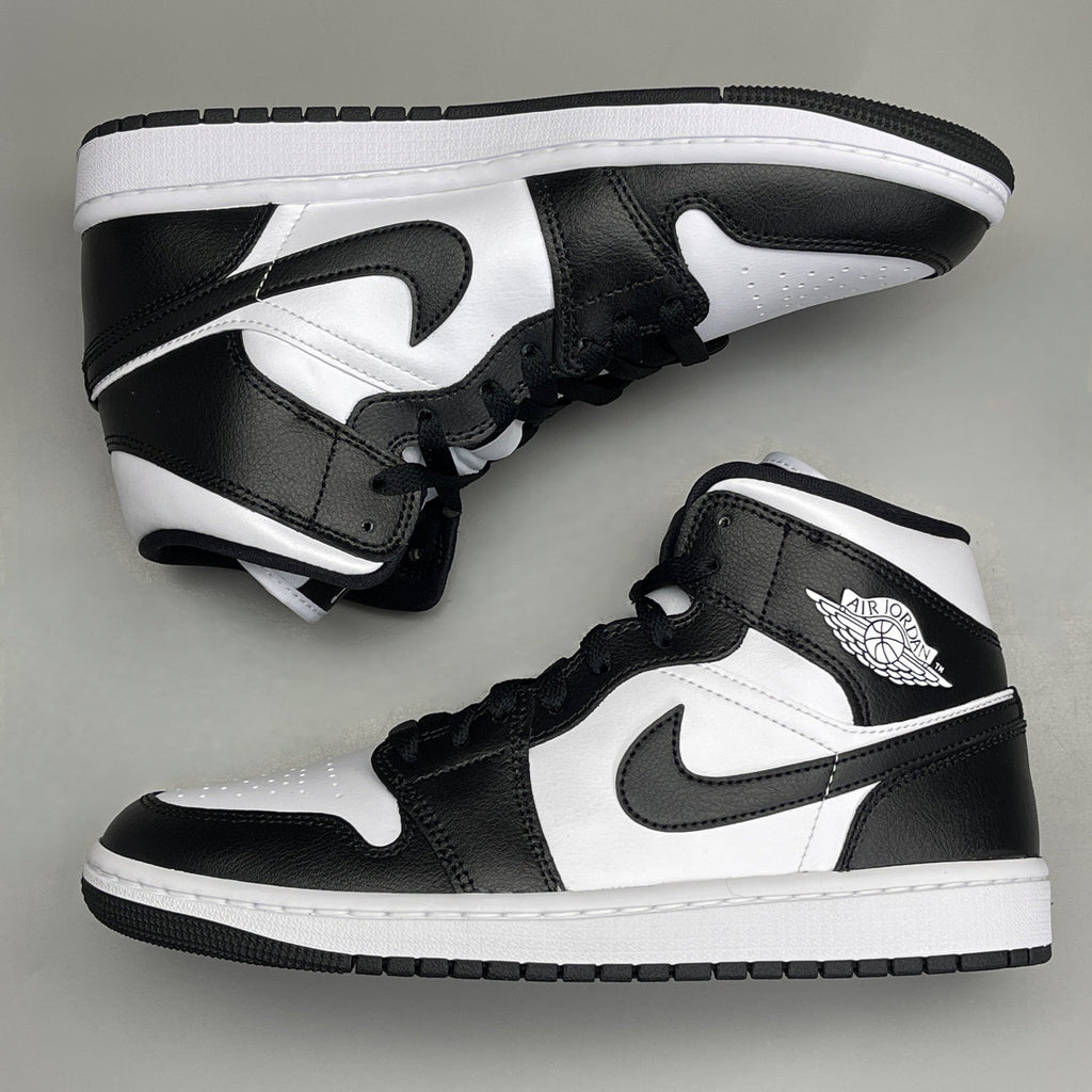 NIKE AIR JORDAN 1 Mid Panda Shoe Women's Sz 10.5 Black / White DV0991-101 (New)