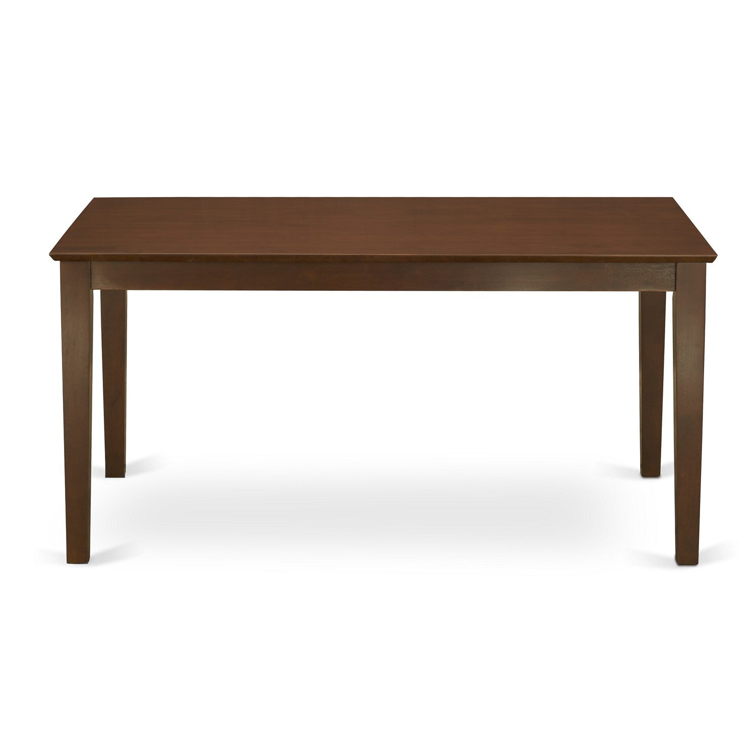 EAST WEST FURNITURE - CAVE5-MAH-47 - 5 Piece Kitchen Table Set - 4 Light Sable Linen Fabric Parson Dining Room Chairs with High Back and 1 Gorgeous Dining Table - Mahogany Finish