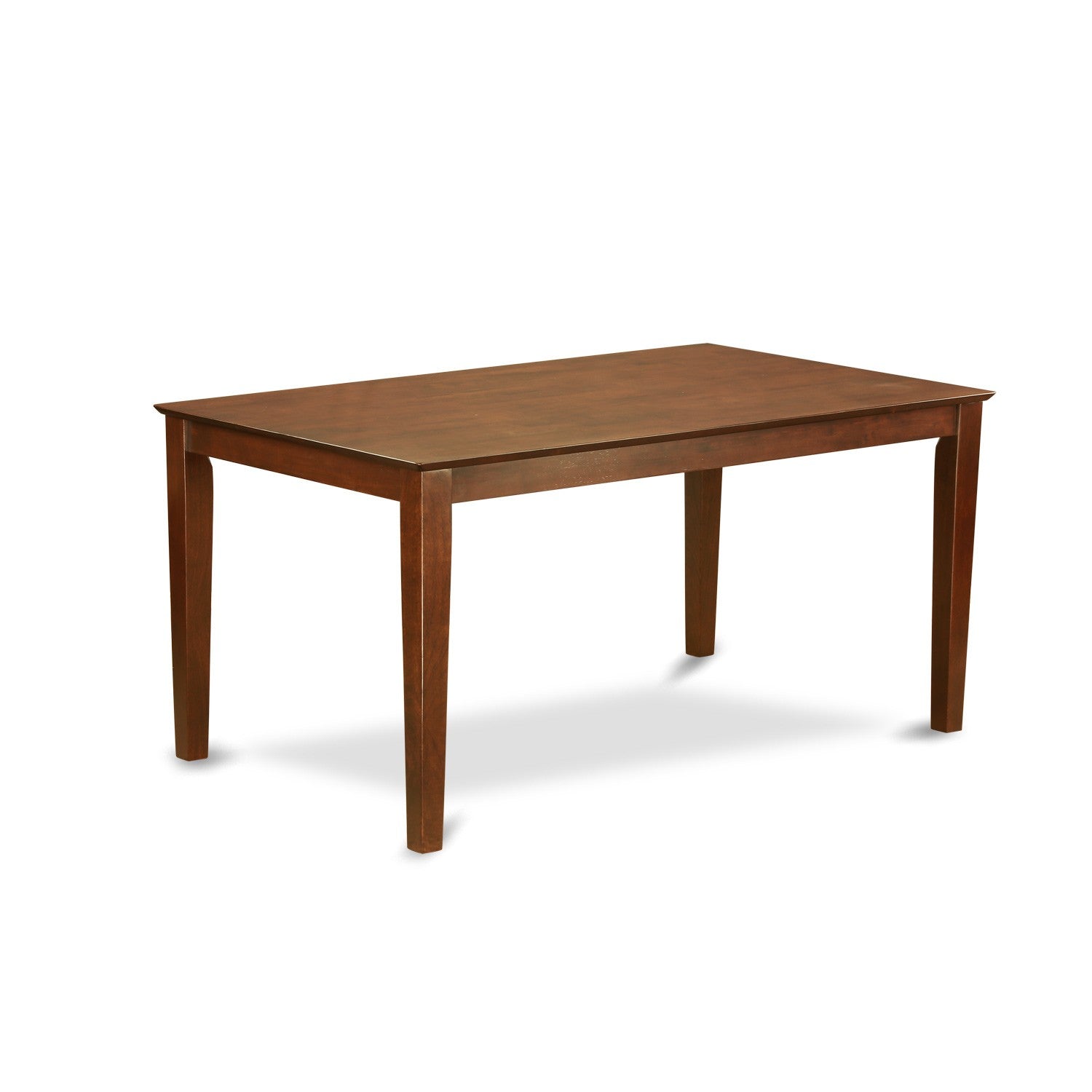EAST WEST FURNITURE - CAVE5-MAH-47 - 5 Piece Kitchen Table Set - 4 Light Sable Linen Fabric Parson Dining Room Chairs with High Back and 1 Gorgeous Dining Table - Mahogany Finish