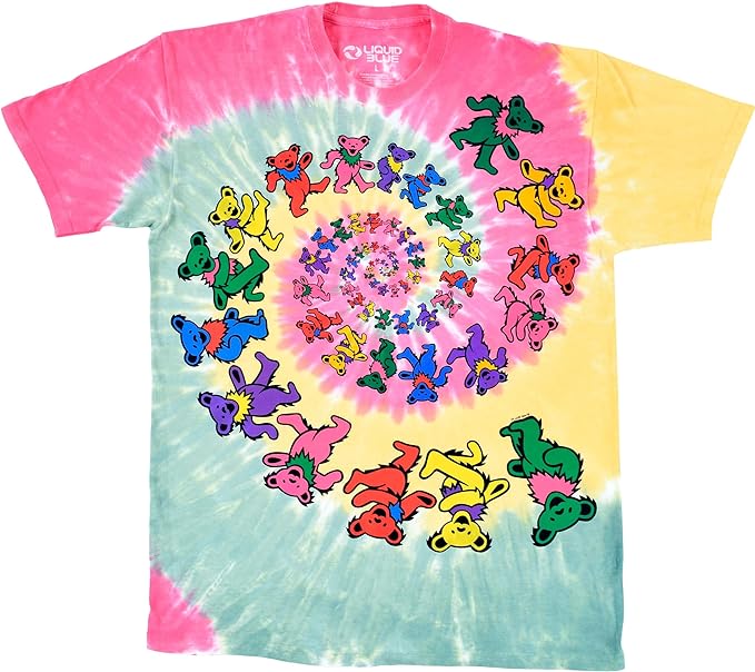 Grateful Dead Dancing Bears Tie Dye Mens T-shirt