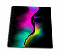 3dRose Surreal Neon Light In Bright Colors On Black - Drawing Books (db_336303)