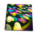 3dRose Photograph of blue, purple, and yellow disco lights on the gound. - Drawing Books (db_337287)