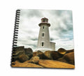 3dRose Light House On The Rocks Image of Light Infused Painting - Drawing Books (db-365084)