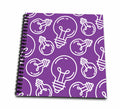 3dRose Modern Purple and White Light Bulb Pattern - Drawing Books (db-380300)
