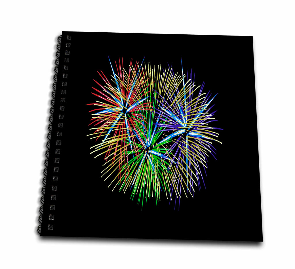 3dRose Light Up The Night Sky Colorful Fireworks Celebrations - Drawing Books (db-383482)