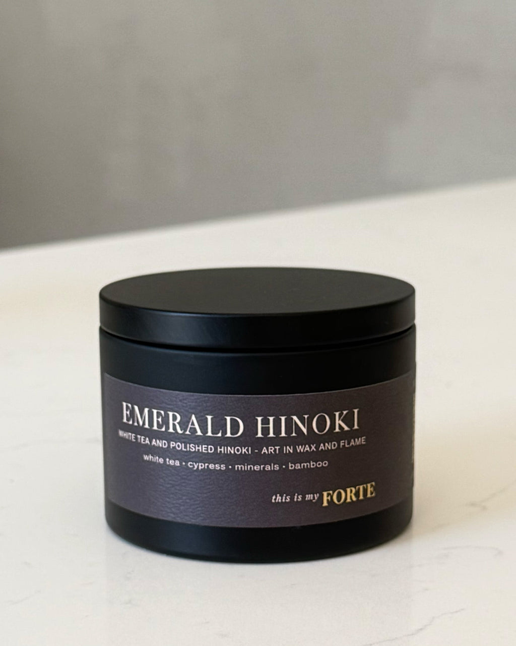 Emerald Hinoki Travel Tin Candle