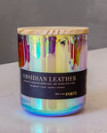 Obsidian Leather Prism Candle