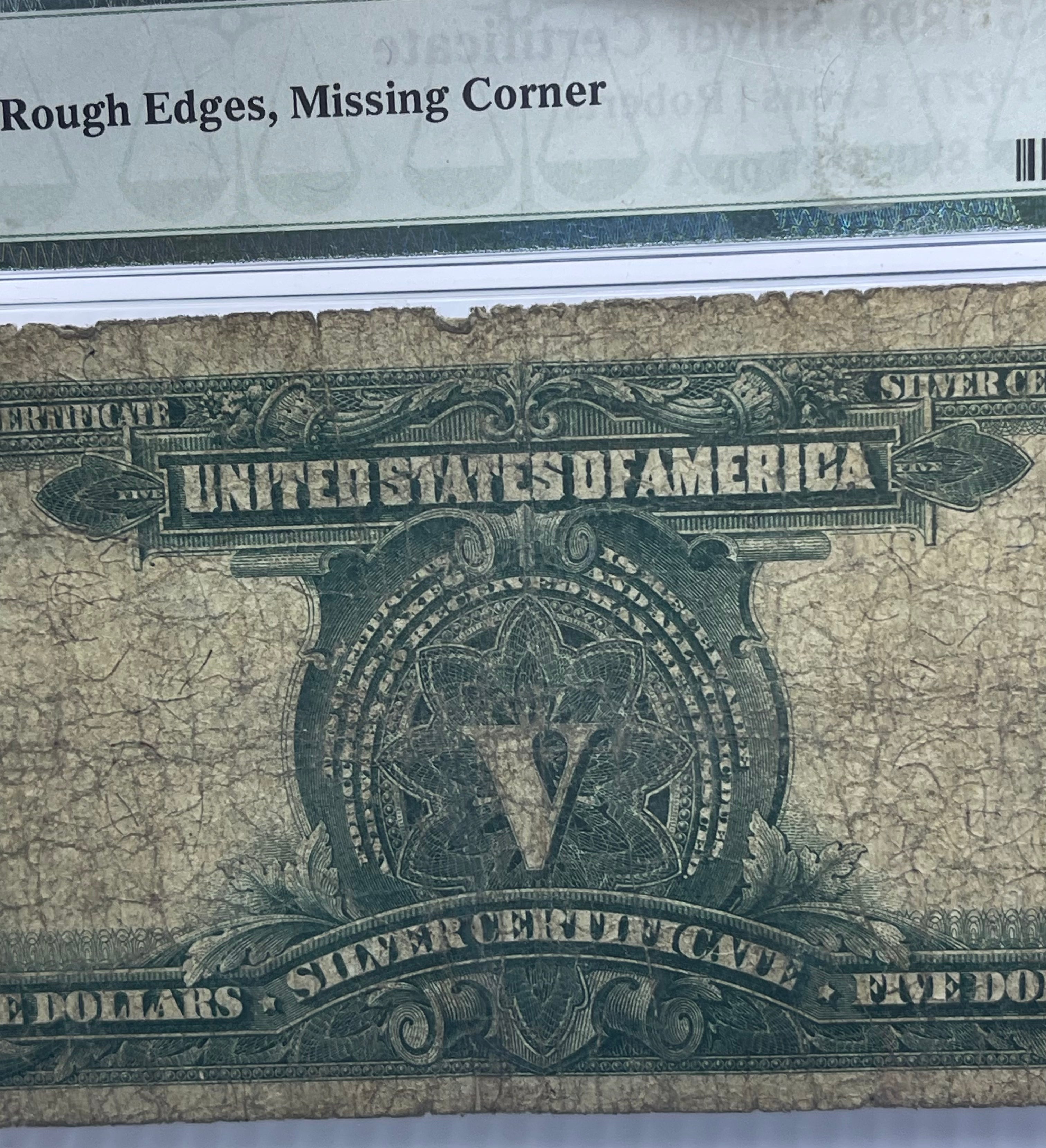 1899 $5 Silver Certificate Chief PMG 8 NET Fr271 Lyons Roberts