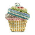 Afgoger Ice-cream Gold Crystal Luxury Designer Handbag Woman Party Purse Tote Bag