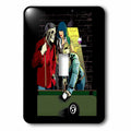 3dRose Skull and Female Person who Playes Pool Billiard Snooker - Light Switch Covers (lsp_325660)