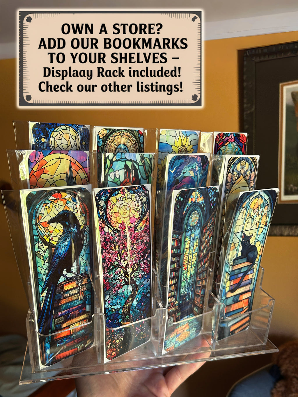Cosmic Stained Glass Bookmark - Space Galaxy & Planets Design, Unique Book Lover Gift, Handmade, Solar System Inspired