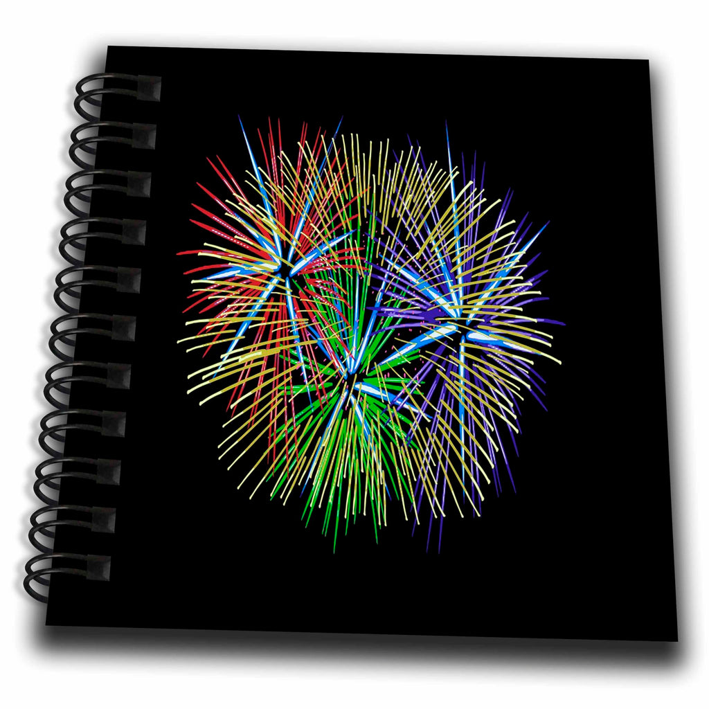 3dRose Light Up The Night Sky Colorful Fireworks Celebrations - Drawing Books (db-383482)