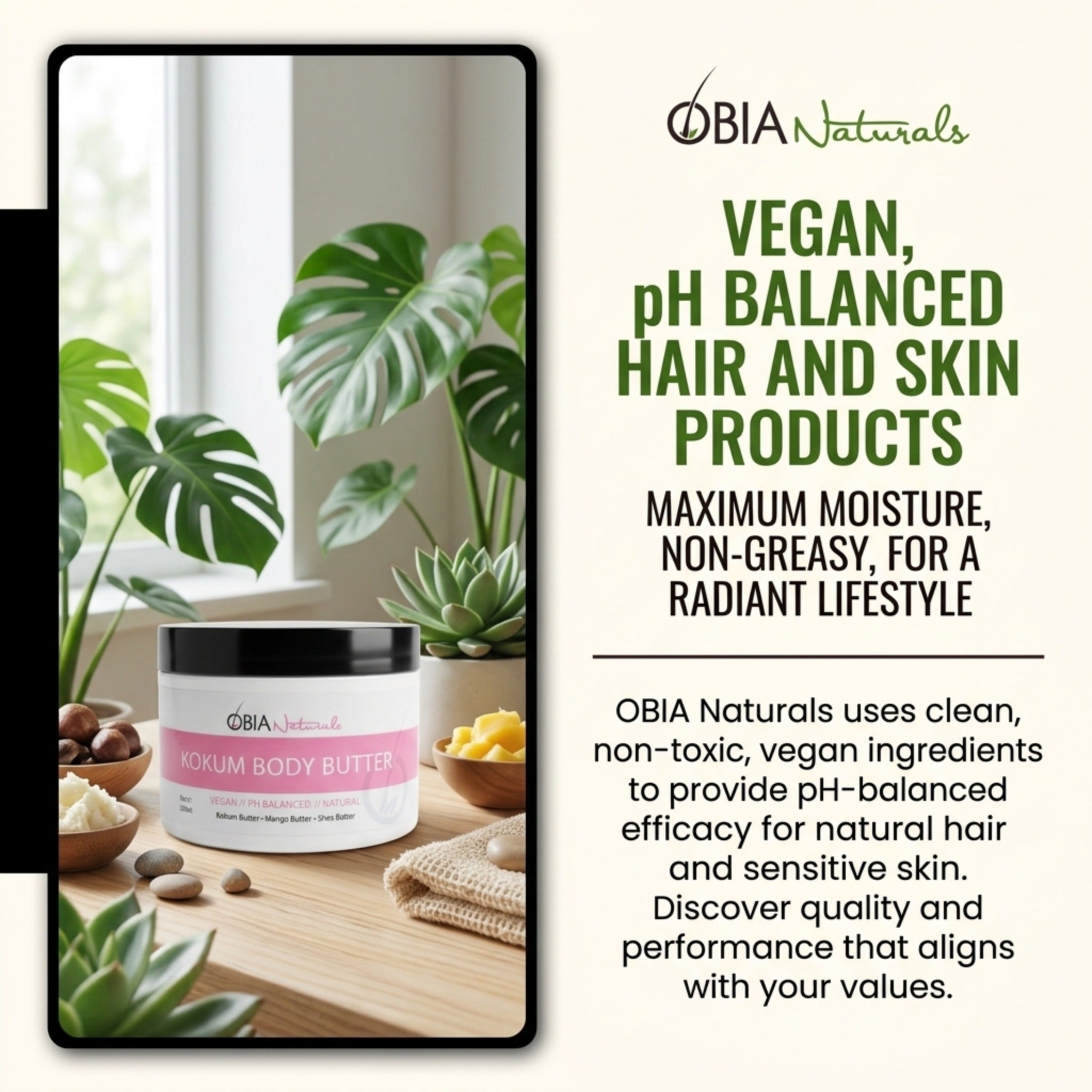 Kokum Body Butter — Vegan Whipped Body Butter for Dry Skin