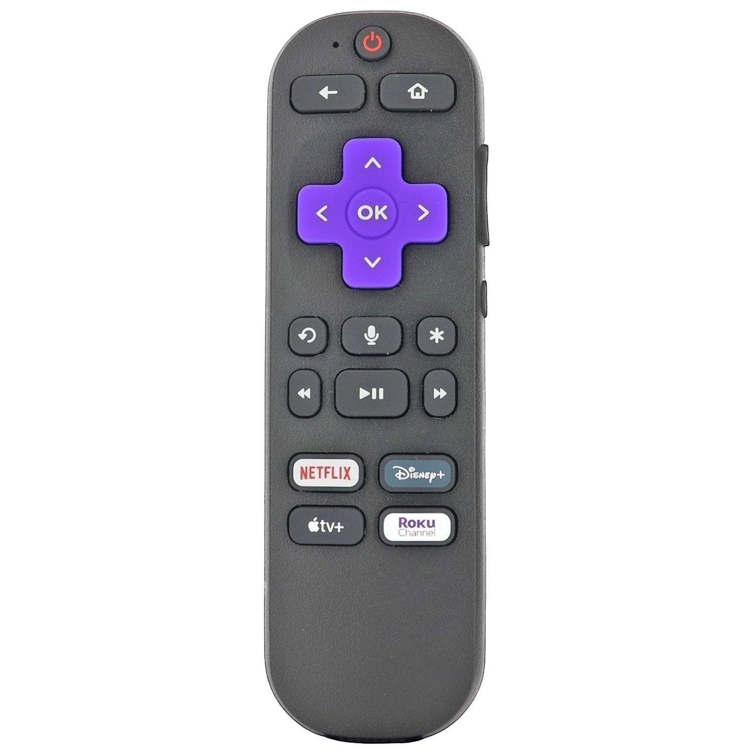 Substitute for Roku RCEL3 TV Streaming Remote Control 3026000017 [RCGZ1, NO HEADPHONE JACK, PROGRAMMABLE KEYS, OR REMOTE FINDER]