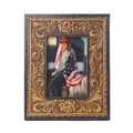 Myra Bordertown Handtooled Leather Photo Frame in brown, premium western home décor