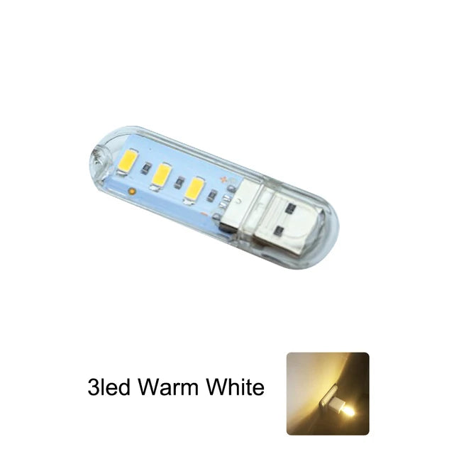 Mini USB LED Book Light | Ultra Bright Reading Lamp for Power Bank, PC, Laptop, Notebook